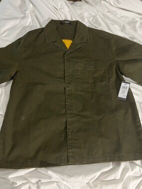 Men's Military-Style Olive Green Field Jacket